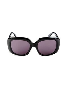 Квадратные солнцезащитные очки 55 мм Max Mara, черный