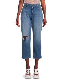 Укороченные джинсы-бойфренды с высокой посадкой Joe&apos;S Jeans, цвет Denim Blue