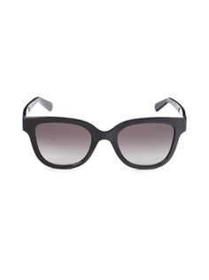 Квадратные солнцезащитные очки 52 мм Ferragamo, черный