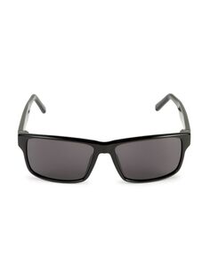 Квадратные солнцезащитные очки 58MM Ferragamo, черный
