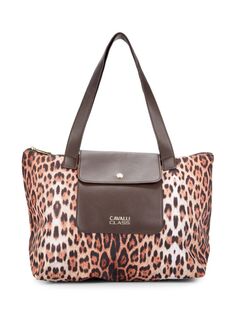 Средняя сумка-тоут с цвет Leopardовым принтом Cavalli Class, цвет Leopard