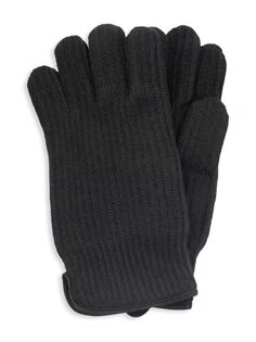 Ребристые кашемировые перчатки Portolano, черный