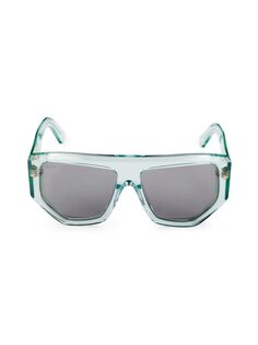 Солнцезащитные очки 60MM с геометрическим рисунком Bally, синий