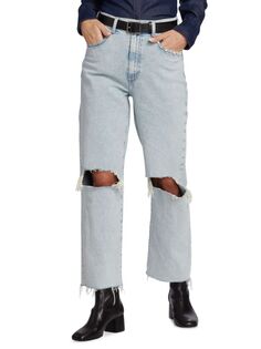 Свободные прямые джинсы Mia с высокой посадкой Le Jean, синий
