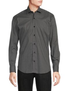 Рубашка Remy с геометрическим принтом Bertigo, черный