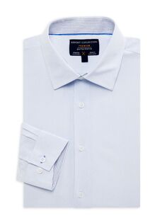 Классическая рубашка узкого кроя с микропринтом Report Collection, цвет Light Blue