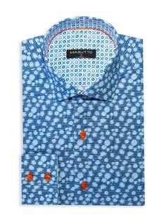 Спортивная рубашка контрастного цвета Bora Classic Fit Masutto, синий