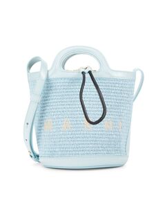 Миниатюрная сумка-мешок с логотипом Marni, цвет Light Blue