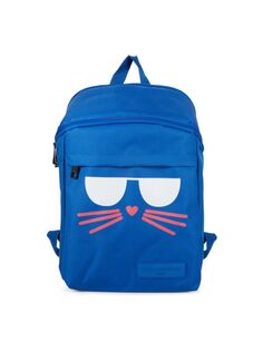 Текстильный рюкзак с логотипом Cat Karl Lagerfeld Paris, синий