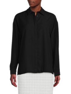 Рубашка с прозрачными рукавами Calvin Klein, черный