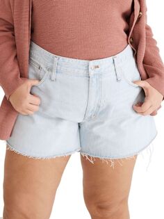 Свободные джинсовые шорты Madewell, цвет Light Blue