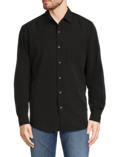 Рубашка с накладными карманами, эластичная в 4 направлениях Vstr Premium, черный