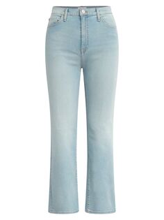 Укороченные прямые джинсы Noa с высокой посадкой Hudson, синий
