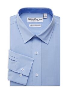 Эластичная классическая рубашка современного кроя Nick Graham, цвет Light Blue
