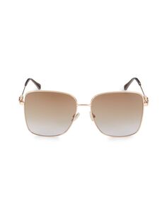 Квадратные солнцезащитные очки Hester 59MM Jimmy Choo, цвет Light Gold