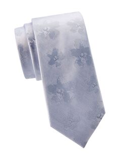 Шелковый жаккардовый галстук Berel Magnolia Ted Baker London, синий