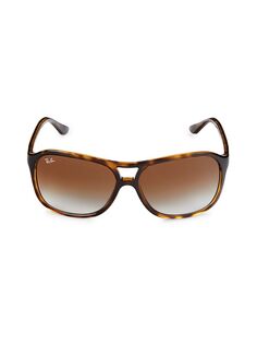 Квадратные солнцезащитные очки 60 мм Ray-Ban, цвет Light Havana