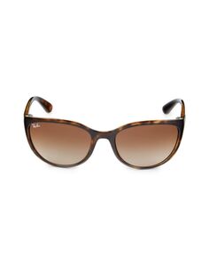 Солнцезащитные очки «кошачий глаз» 59MM Ray-Ban, цвет Light Havana