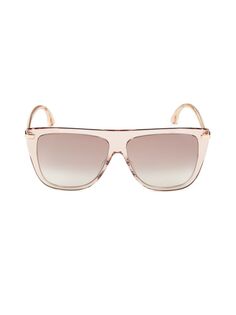 Квадратные солнцезащитные очки 58MM Jimmy Choo, цвет Light Pink