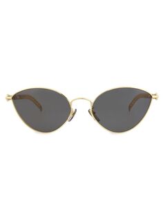 Солнцезащитные очки «кошачий глаз» 57 мм на цепочке Gucci, черный