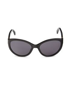Солнцезащитные очки «кошачий глаз» 55 мм Moschino, черный