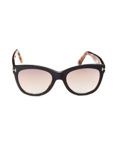 Солнцезащитные очки «кошачий глаз» 54 мм Tom Ford, черный