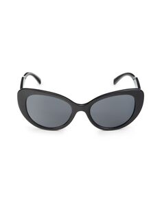 Солнцезащитные очки «кошачий глаз» 54 мм Versace, черный