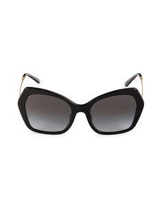 Солнцезащитные очки «кошачий глаз» 56MM Dolce&amp;Gabbana, черный