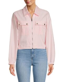 Укороченная куртка на молнии спереди Emmie Rose, цвет Light Pink