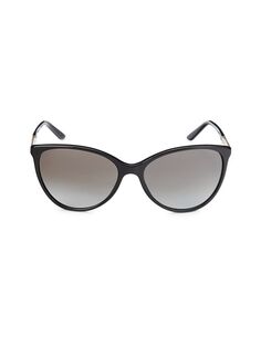 Солнцезащитные очки «кошачий глаз» 58MM Versace, черный