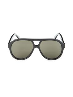 Солнцезащитные очки-авиаторы 56MM Gucci, черный