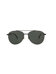 Солнцезащитные очки-авиаторы 59MM Dunhill, черный