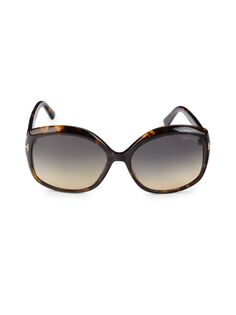 Солнцезащитные очки-бабочки 60MM Tom Ford, черный