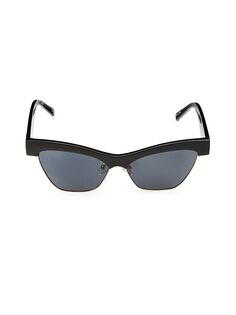 Солнцезащитные очки Mountain 57MM «кошачий глаз» Clubmaster Le Specs, черный