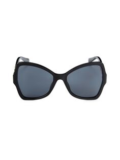 Солнцезащитные очки-бабочки 54MM Moschino, черный