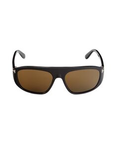 Солнцезащитные очки-авиаторы 58MM Tom Ford, черный