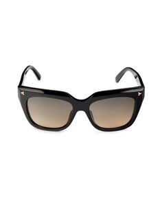 Солнцезащитные очки-бабочки 55MM Bally, черный