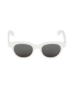 Овальные солнцезащитные очки 48MM Alexander Mcqueen, слоновая кость