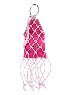Плетеная сумка через плечо Ganni, цвет Love Potion Pink