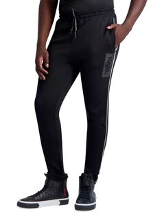 Спортивные брюки узкого кроя с окантовкой по бокам Karl Lagerfeld Paris, черный