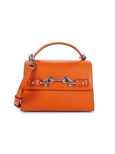 Кожаная сумка Lou с верхней ручкой Rebecca Minkoff, цвет Mandarin Orange