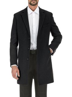 Текстурированное пальто из смесовой шерсти English Laundry, черный
