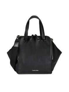 Текстурированная сумка с верхней ручкой Calvin Klein, черный
