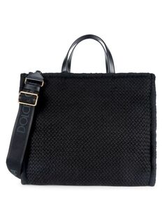 Текстурированная сумка-тоут с логотипом Dolce &amp; Gabbana, черный