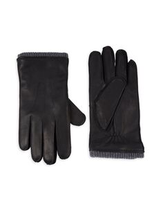 Технические кожаные перчатки Bruno Magli, черный