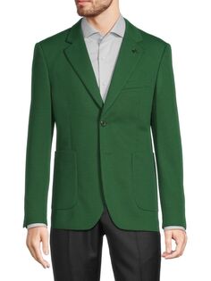 Однотонное спортивное пальто вафельной вязки Tom Baine, темно-зеленый