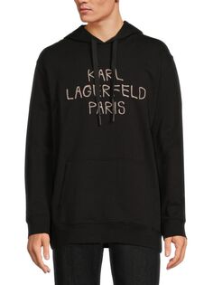 Толстовка с вышитым логотипом Karl Lagerfeld Paris, черный