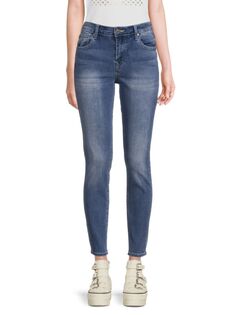 Джинсы Jennie со средней посадкой и потертостями True Religion, цвет Medium Blue