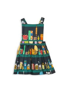 Платье-сарафан Pantry для маленьких девочек и маленьких девочек Worthy Threads, темно-зеленый