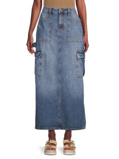 Джинсовая длинная юбка карпентер Carpenter Etienne Marcel, цвет Medium Blue
